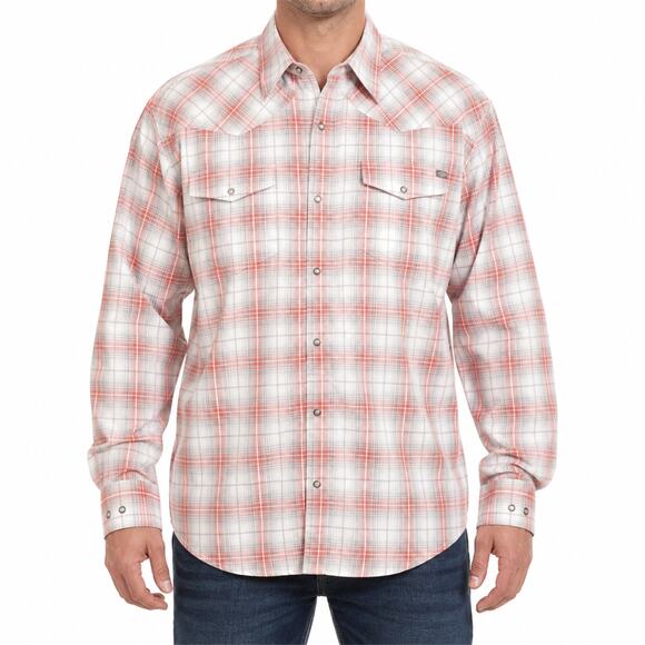 Magellan Other - Magellan Shirt Mens XL Red White Plaid Snap Western Long Sleeve Outdoors